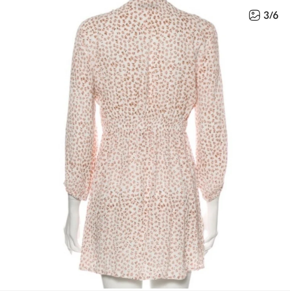 Faithfull the Brand Pink Floral Bow- Front Mni Dress ■ Size 4